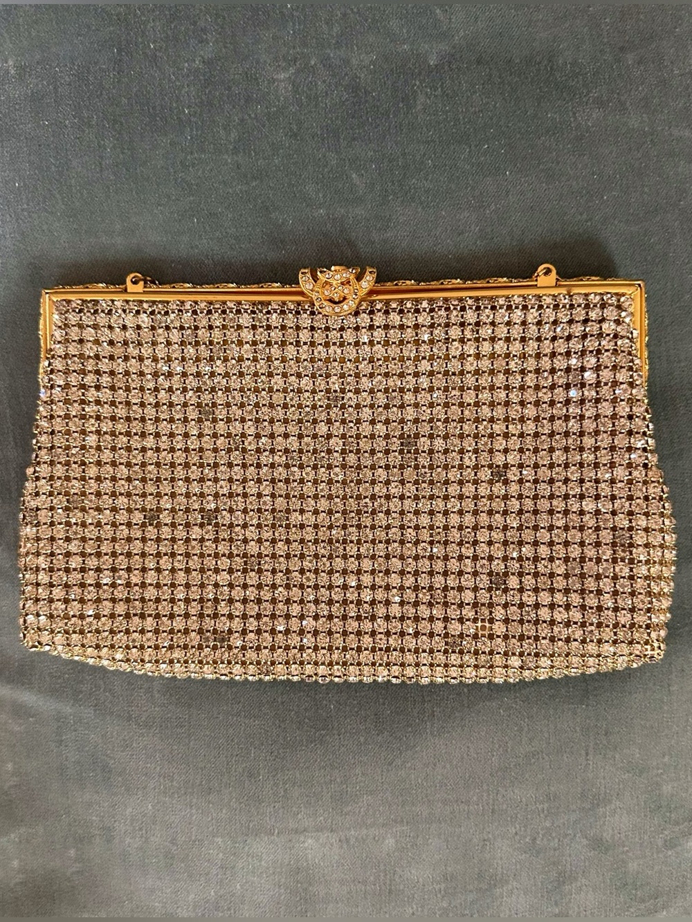 Vintage Johann Becker Gold Crystal Evening Bag